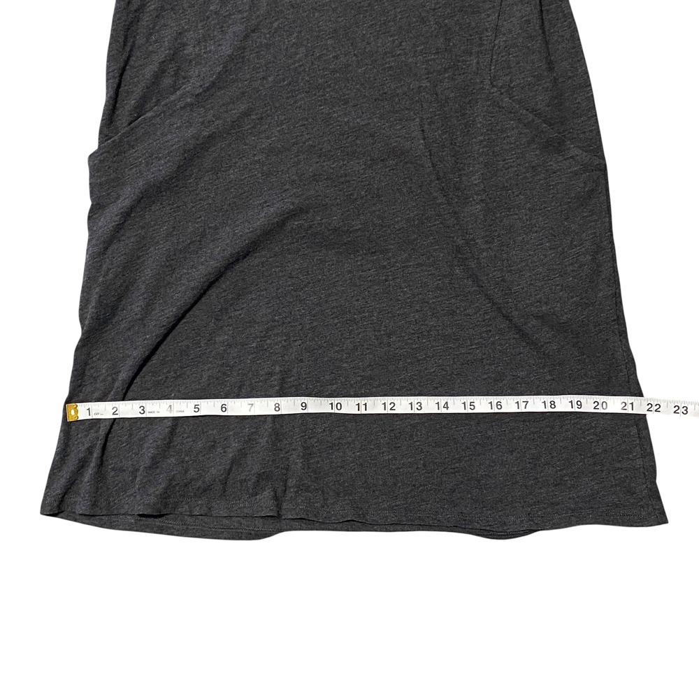 Eileen Fisher Charcoal Grey V-Neck Long Sleeve Tunic Dress with Pockets Size XXS - Picture 6 of 8
